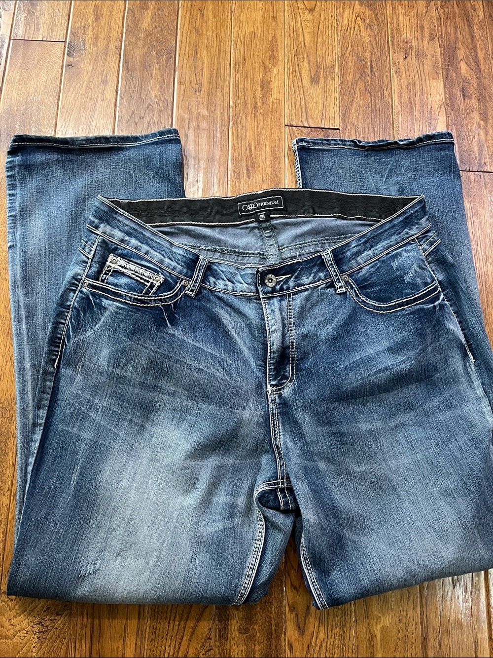 Cato Women's Relaxed Fit Faded Blue Jeans